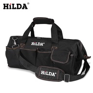 Hilda กระเป๋าเครื่องมือกระเป๋ากันน้ำสำหรับผู้ชาย,อุปกรณ์กระเป่าคาดเอวเก็บเครื่องมือไฟฟ้ากระเป๋าเครื่องมือผ้าใบกระเป๋าความจุมากขนาดกระเป๋าเดินทาง12 14 16 18นิ้ว