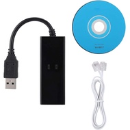Data Modem, USB 2.0 External Dial Up Voice Fax Data Modem Fit 56K Download Speeds Supports Caller ID
