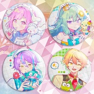 Project Sekai 58mm Lencana Anime Butang Pin Comel Button Badge with Pin Brooch Clips Collar