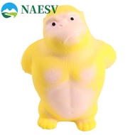 NAESV Squeeze Vent Gorilla, Yellow Orangutan Squeezing Monkey Toys, Creative Soft Rubber Slow Reboun