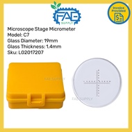 Microscope stage micrometer C1 0.01mm 0.1mm C7 microscope alignment mikrometer peringkat mikroskop l