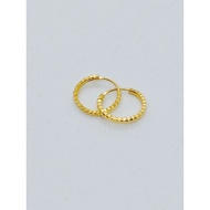 Anting - Anting Bulat D2 Emas 916 tulen / Subang Donut / Earrings 916 original Gold