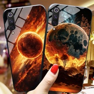 Xiaomi mi 9 glass phone case printed with galaxy universe sky