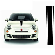 untuk abarth FIAT 500 BONET STRIPE ABARTH VINYL DECAL GRAPHICS da4-0006