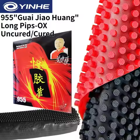 YINHE 955 Guai Jiao Huang Long Pips OX Table Tennis Rubber Medium Pips 2.1mm Huang Jianjiang Non-Cur