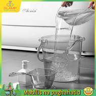 SLAMP Transparent Timba Plastic Bucket Timba with Dipper and Basin Tabo Palanggana set Home buddies