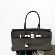 Hermes 愛馬仕中古Birkin Shoulder石墨灰