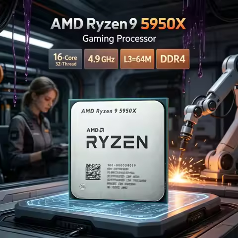 AMD Ryzen 9 5950X L3=64M 16-Core 32-Thread UP to 4.9GHz but without cooler Socket AM4 DDR4 105W 3.4 