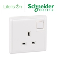 Schneider Pieno E8215C 13A 1 Gang Switched Socket