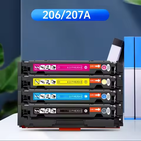 4color Compatible For HP 207a 206A Toner Cartridge With Chip M282nw M283fdn M283fdw M283cdw MFP M255
