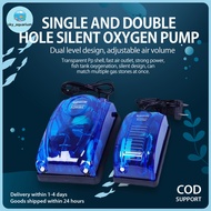 Aquarium Air Pump Fish Tank Oxygen Pump Aquarium Pond Aerator Adjustable Airflow Oxygen Pump