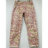 【Evisu】#2005 34*35 Original Camouflage pattern Pants Pink Straight Fit