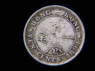 BRITISH HONG KONG - 1894年英屬香港一毫銀幣(英女皇維多利亞像)