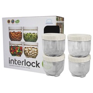 ◎LocknLock เซตกล่องเอนกประสงค์ Dry Food Jar Set รุ่น INL301PS4♤