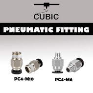 CUBIC E3D/V6 Pneumatic Fitting PC4-M6(Extruder)/PC4-M10(Hotend) for OD 4mm PTFE Tube.Creality Ender3