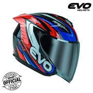 EVO Rx-5 Tremor 2 Half Face Dual Visor Helmet Motorcycle