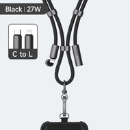 new Hagibis Universal Phone Lanyard USB C Cable 2 in 1 Phone Strap C to C/C to L Charging Cord for i