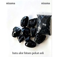 3kg genuine black alor stone/Thick black stone garden stone/ decorative stone natural stone