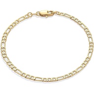 Essentials 14K Gold Plated Figaro Chain Bracelet