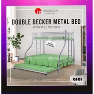 home furniture outlet SINGLE + QUEEN BUNK BED double decker (FREE DELIVERY AND INSTALLATION)