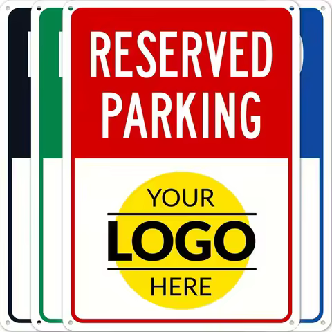Customizable Reserved Parking Sign - Personalized Metal Decor Sign for Private Parking, Business & S