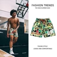 สไตล์อเมริกัน ฟิตเนสชาย กางเกงขาสั้น แห้งเร็ว ระบายอากาศได้ดี วิ่งบาสเก็ตบอลฝึกซ้อม กางเกง Muscle Gy