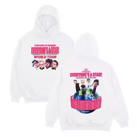 5SOS EVERYONE'S A STAR! Sweatshirt 5 Seconds of Summer World Tour 2026 Hoodies Y2K Harajuku Winter C