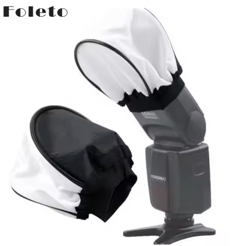 Foleto Flash Diffuser Camera Soft Diffuser Speedlite for canon nikon Yongnuo Godox Flash Light 580EX