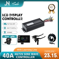 Ebike Three Mode Sinewaves Controller 48V 72V 40A with Learning Function LCD Color Display For 1000W