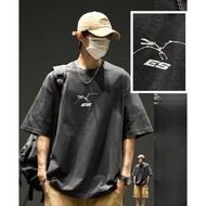 COD (Delivery within 24 hours) Men's T-shirt with American print, loose sleeves, 100% cotton for sum