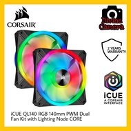 Corsair iCUE QL140 RGB 140mm PWM Single Fan / Dual Fan Kit with Lighting Node CORE