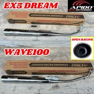 APIDO STANDARD RACING EXHAUST EKZOS EXZOS OPEN LOBANG BESAR EX5 DREAM WAVE100 W100
