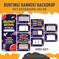 BUNTING | BANNER | BACKDROP | SET KECERIAAN KELAS