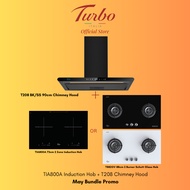 [Bundle] Turbo Italia - Turbo Italia - Induction Hob/Gas Hob + T208 Series Chimney Hood