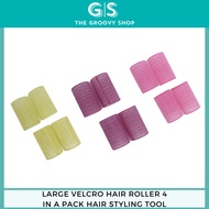 Joy Fashion Large Velcro Hair Roller 4 in a Pack Hair Styling Tool