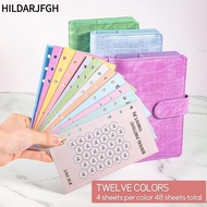 HILDARJFGH 48PCS Cost Saving Card, A6 100 Envelopes Eave Money Cash Envelopes, USD Euros 30 Days Sav