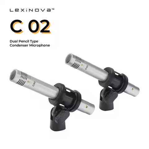 C02 Condenser Small-Diaphragm Suspension Microphone Pencil Type Mic with Shockproof Clip Piano Recor