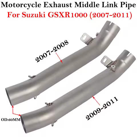 Slip On For SUZUKI GSXR1000 GSXR 1000 K8 K9 L1 2007 - 2011 Motorcycle Exhaust Systems Middle Link Pi