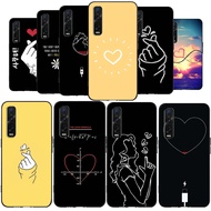 OPPO A74 A94 4G Reno5 Lite A97 5G F19 Pro+ 5G K9x Silicone TPU Cover Phone Soft black Case FS12 Kpop
