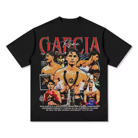 Ryan Garcia WBC Interim Champion T-Shirt Oversized Boxing Cotton Tee Flash Garcia Men Women Urban Fa