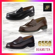 Haruta Men’s Loafer 6550 arvin 3E synthetic leather Black Brown Jamaica