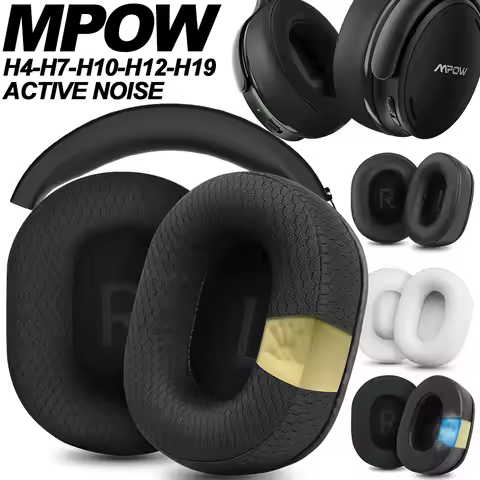 Earphone pads For Mpow H4-H7-H12-H19 H21Active Noise Studio Headsets replacement Earpads Mesh cloth