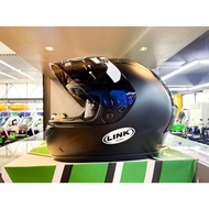 หมวกกันน็อค/LINK - LYKAN พื้นดำกึ่งเงา/ด้าน