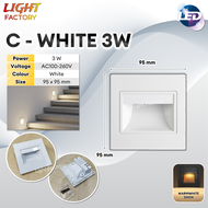Modern LED Recess Step Light 1W / 3W Outdoor Weatherproof Wall Luminaire Indoor LED Staircase Light