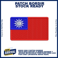 Durable Taiwan Flag Embroidery Patch