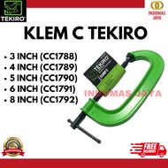 TEKIRO clamp C size 3 inch (7.5cm) 4 inch (10cm) 5 inch (12.5cm) 6 inch (15cm) 8 inch (20cm) iron cl