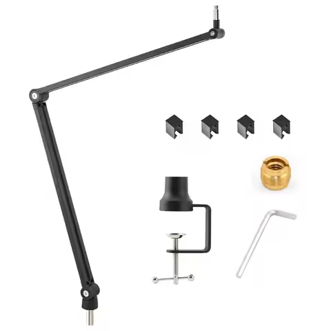 Adjustable Metal Microphone Stand Suspension Scissor Boom Arm for Gaming Streaming USB Condenser Mic