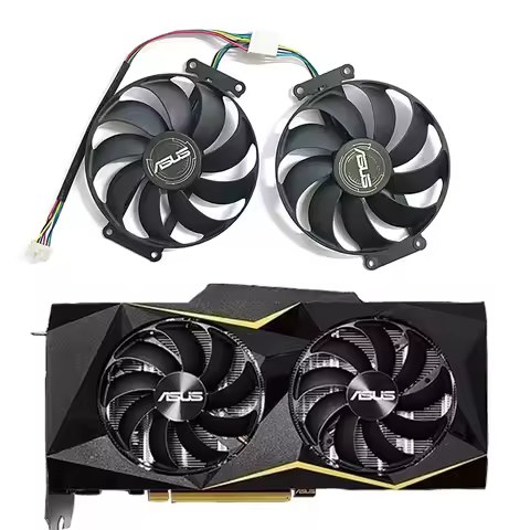 2PCS FDC10H12S9-C T129215SU 6PIN DC 12V 0.45A GPU Fan For ASUS GTX 1660 1660Ti Dual EVO OC RTX2070 G