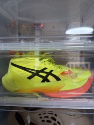 ASICS 螢光黃 排球鞋