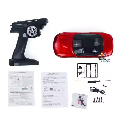 LDRC LD1804 1/18 Plastic 4X2 Remote Control Drift Car RTR Brushed Motor ESC Servo Light System RC Ra